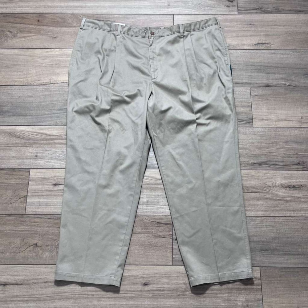 Farah Khakis Mens Pleated Classic Fit Dress‎ Pants Size 50W x 30L Khaki